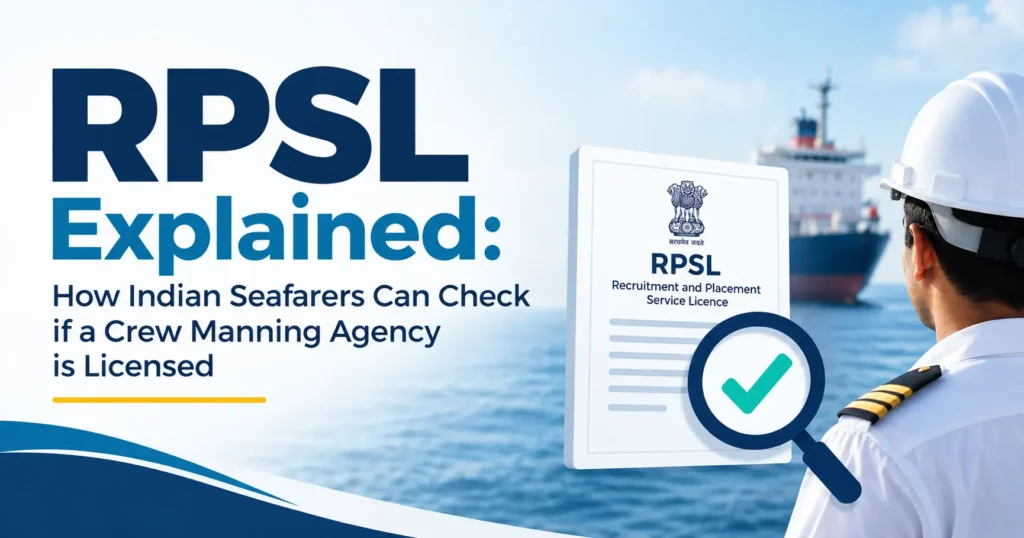 RPSL Explained: How Indian Seafarers Can Check if a Crew Manning Agency is Licensed
