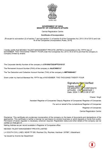 Incorporation Certificate_NeoSea_page-0001